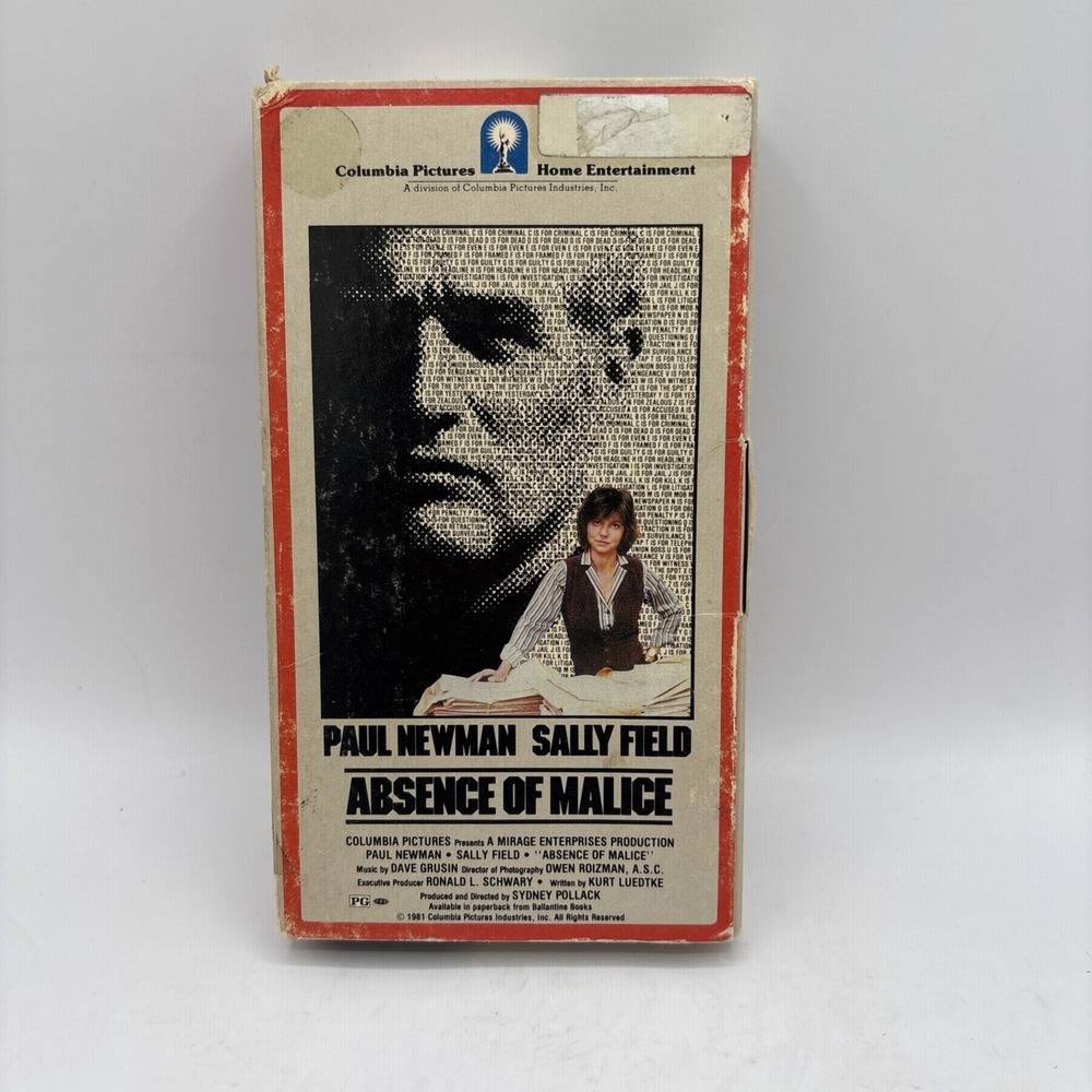 Absence of Malice (VHS) 1981 Original Columbia Pictures